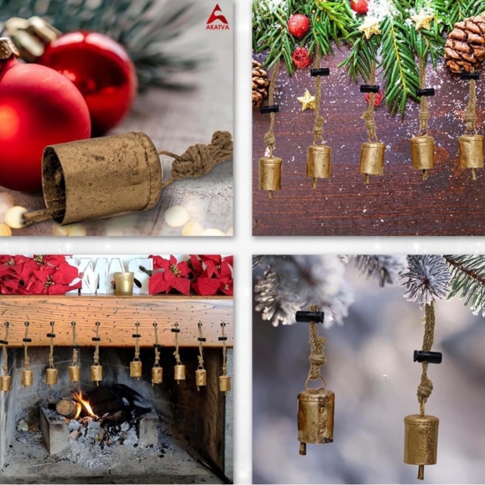 Rustic Bells Hanging Ornaments
Set of 10 Pieces
New in Box Length - Picture 5 of 8